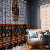 Cameroon Toghu Ethnic Heritage Window Curtain Traditional Bamenda Embroidery Style - African Tribal Motifs