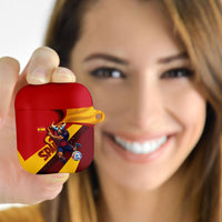 Spain Football AirPods Case Spanish Soccer Team Flag Bull Mascot