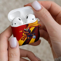 Spain Football AirPods Case Spanish Soccer Team Flag Bull Mascot