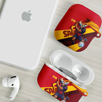 Spain Football AirPods Case Spanish Soccer Team Flag Bull Mascot