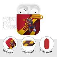 Spain Football AirPods Case Spanish Soccer Team Flag Bull Mascot