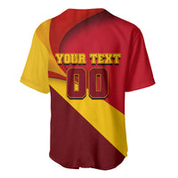 Personalized Spain Football Baseball Jersey Spanish Soccer Team Flag Bull Mascot
