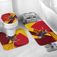 Spain Football Bathroom Set Spanish Soccer Team Flag Bull Mascot