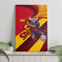 Spain Football Canvas Wall Art Spanish Soccer Team Flag Bull Mascot