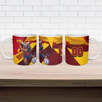 Personalized Spain Football Ceramic Mug Spanish Soccer Team Flag Bull Mascot