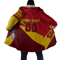 Personalized Spain Football Cloak Spanish Soccer Team Flag Bull Mascot