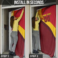Personalized Spain Football Door Cover Spanish Soccer Team Flag Bull Mascot