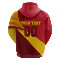 Personalized Spain Football Hoodie Spanish Soccer Team Flag Bull Mascot