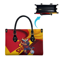Spain Football Leather Bag Spanish Soccer Team Flag Bull Mascot