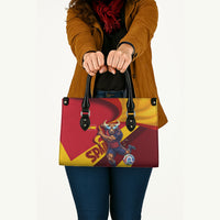 Spain Football Leather Bag Spanish Soccer Team Flag Bull Mascot