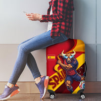 Spain Football Luggage Cover Spanish Soccer Team Flag Bull Mascot