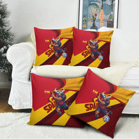 Spain Football Pillow Cover Spanish Soccer Team Flag Bull Mascot