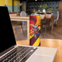 Personalized Spain Football Skinny Tumbler Spanish Soccer Team Flag Bull Mascot