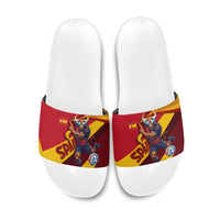 Spain Football Slide Sandals Spanish Soccer Team Flag Bull Mascot