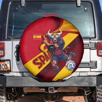 Spain Football Spare Tire Cover Spanish Soccer Team Flag Bull Mascot