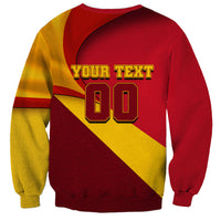 Personalized Spain Football Sweatshirt Spanish Soccer Team Flag Bull Mascot