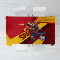 Spain Football Tablecloth Spanish Soccer Team Flag Bull Mascot