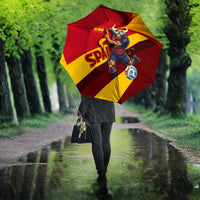 Spain Football Umbrella Spanish Soccer Team Flag Bull Mascot