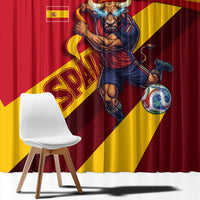Spain Football Window Curtain Spanish Soccer Team Flag Bull Mascot