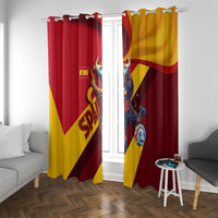 Spain Football Window Curtain Spanish Soccer Team Flag Bull Mascot