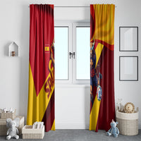 Spain Football Window Curtain Spanish Soccer Team Flag Bull Mascot