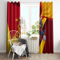 Spain Football Window Curtain Spanish Soccer Team Flag Bull Mascot
