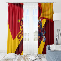 Spain Football Window Curtain Spanish Soccer Team Flag Bull Mascot