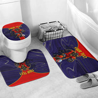 Personalized Spain Football Bathroom Set Fear the Bull Soccer Mascot Marble Art