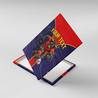 Personalized Spain Football Canvas Wall Art Fear the Bull Soccer Mascot Marble Art