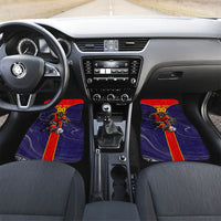 Personalized Spain Football Car Mats Fear the Bull Soccer Mascot Marble Art