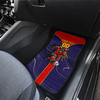 Personalized Spain Football Car Mats Fear the Bull Soccer Mascot Marble Art