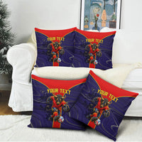 Personalized Spain Football Pillow Cover Fear the Bull Soccer Mascot Marble Art