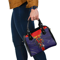 Personalized Spain Football Shoulder Handbag Fear the Bull Soccer Mascot Marble Art