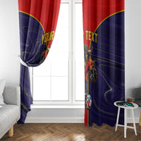 Personalized Spain Football Window Curtain Fear the Bull Soccer Mascot Marble Art