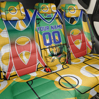 Personalized South Africa Football Springbok Back Car Seat Cover Bafana Bafana Rainbow Nation Flag Colors