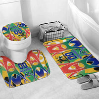 Personalized South Africa Football Springbok Bathroom Set Bafana Bafana Rainbow Nation Flag Colors