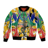 Personalized South Africa Football Springbok Bomber Jacket Bafana Bafana Rainbow Nation Flag Colors