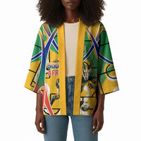 Personalized South Africa Football Springbok Kimono Bafana Bafana Rainbow Nation Flag Colors