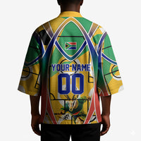 Personalized South Africa Football Springbok Kimono Bafana Bafana Rainbow Nation Flag Colors