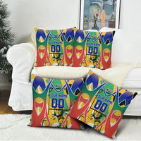 Personalized South Africa Football Springbok Pillow Cover Bafana Bafana Rainbow Nation Flag Colors
