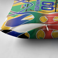 Personalized South Africa Football Springbok Pillow Cover Bafana Bafana Rainbow Nation Flag Colors