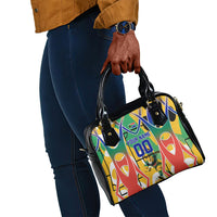 Personalized South Africa Football Springbok Shoulder Handbag Bafana Bafana Rainbow Nation Flag Colors