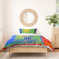 Personalized South Africa Football Bedding Set Springbok Champion Soccer Mascot Protea