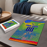 Personalized South Africa Football Puzzle Springbok Champion Soccer Mascot Protea