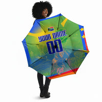 Personalized South Africa Football Umbrella Springbok Champion Soccer Mascot Protea
