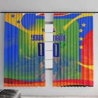 Personalized South Africa Football Window Curtain Springbok Champion Soccer Mascot Protea