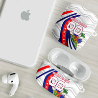 Personalized Haiti Football Trogon Bird AirPods Case Les Grenadiers National Flag Art Caribbean