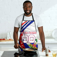 Personalized Haiti Football Trogon Bird Apron Les Grenadiers National Flag Art Caribbean