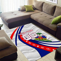 Personalized Haiti Football Trogon Bird Area Rug Les Grenadiers National Flag Art Caribbean