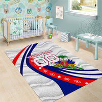 Personalized Haiti Football Trogon Bird Area Rug Les Grenadiers National Flag Art Caribbean
